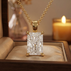 Colgante de Barra Geométrica con Diamante Cultivado en Laboratorio, Chapado en Oro sobre Plata, Corte Brillante, Joyería Fina de Lujo Estilo Hip Hop, Regalo Personalizado para Mujer - Product Image 3