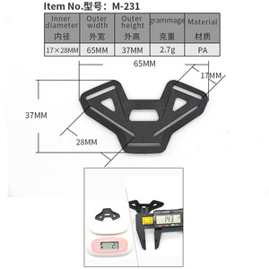 Hebilla para Correa de Casco M-231 17x28mm, Material PA Resistente al Desgaste, Accesorio para Casco de Ciclismo - Product Image 1