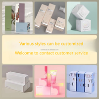 Boîte d'emballage pliable pour savon artisanal, personnalisée avec logo, fenêtre transparente pleine couleur, revêtement UV, en carton recyclé, avec couvercle coulissant