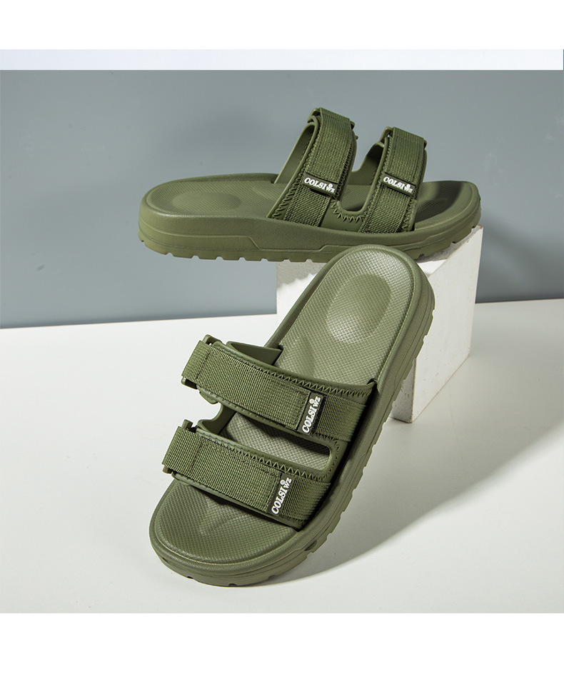 Summer Fashion Men Slipper Fashion Slip On Platform Flat Slides Casual Thick Sole Beach Sandals