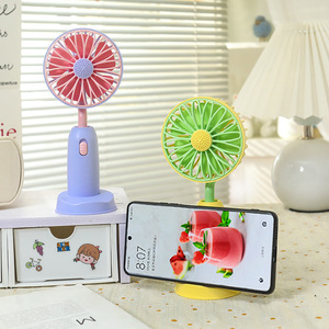 Portable Daisy <b>Fan</b> With Phone <b>Stand</b> Rechargeable USB Handheld Desk <b>Fan</b> 5V DC Motor 2W Battery Included - Product Image 1
