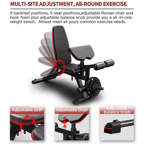 Wellshow Thể Thao Có Thể Điều Chỉnh Trọng Lượng Băng Ghế Dự Bị Với Chân Mở Rộng Và Thuyết Giáo Pad Heavy Duty Tập Thể Dục Băng Ghế Dự Bị Cho Home Workout Đào Tạo - Product Image 4