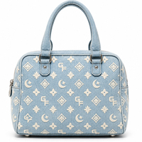 Sac fourre-tout argenté métallisé pour femmes avec motif monogramme, grande capacité, sac à bandoulière avec poignée de transport, finition miroir