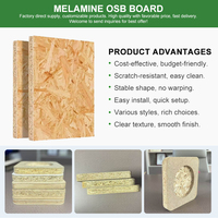 Panneau OSB mélaminé couleur bois grainé 4x8 pieds pour armoire, placard et décoration intérieure