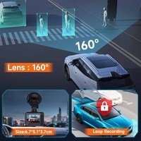 Meilleur prix 2.5K Dash Cam boîte noire 2 ''caméra enregistreur vidéo de voiture voiture Dvr serrure d'accident d'urgence Dash Cam pour voiture Dashcam ZD35