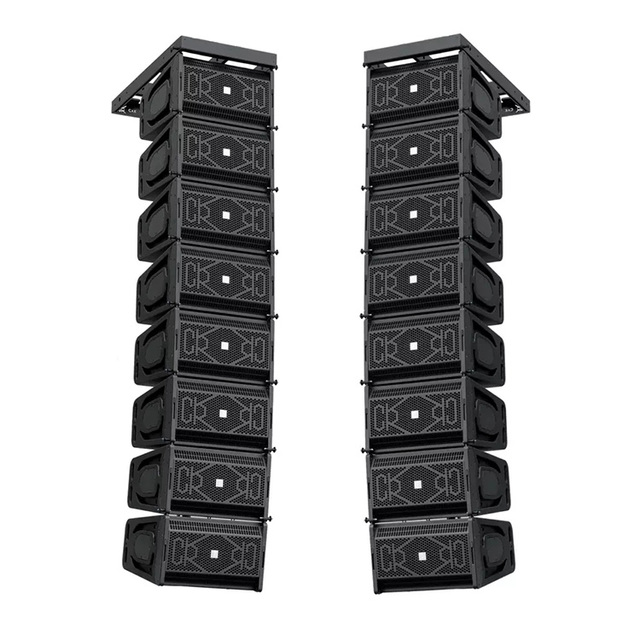 CVR Professional Two-Way Line Array Column Speaker Audio System with 350W RMS Output and Wood Enclosure