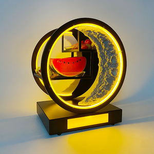 Plateau à fruits en forme de lune, support à snacks éclairé par LED, acier inoxydable, usage professionnel pour restaurants - Product Image 1