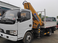 Grue hydraulique montée sur camion SQ12ZK3Q, 12 tonnes, bras articulé pliable pour l'entretien routier et le transport agricole