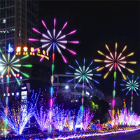 Große Smarte RGB-Feuerwerkslichter mit App-Steuerung in 2,5/3,5/4,5 m – RGB LED Starburst Lichterketten für den Weihnachtsbaum