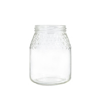 Vente en gros 740ml Prix d'usine fantaisie Pots de miel Pot à miel en verre pour 1 kg de miel avec torsion