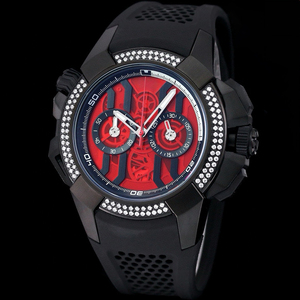 Reloj de Pulsera de Lujo para Hombre 2026, Negro Oscuro de Alta Calidad, Bisel con Diamantes, Cronógrafo Esqueleto, Correa de Caucho Negra - Product Image 3