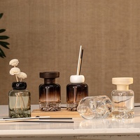 Bouteille en verre cylindrique vide de 100 ml pour huile aromatique, bouteille en verre écologique pour diffuseur à bâtonnets, compatible avec les parfums d'intérieur et de voiture