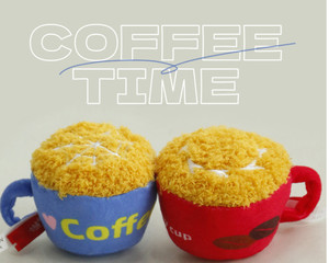 Juguete para masticar con taza de café de hierba gatera para gatos, juguete para gatos con estampado de felpa, alivio de sonido, diseño relleno, suministros para mascotas - Product Image 2
