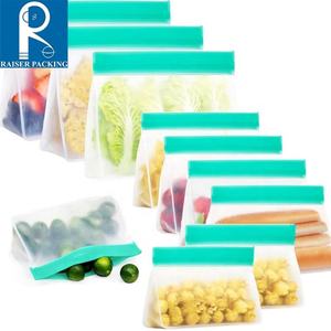 Muestra gratis sellado en caliente transparente PEVA Stand Up bolsa para bolsas de almacenamiento de alimentos - Product Image 3