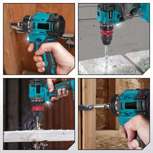 21V testa rimovibile senza spazzole Set trapano elettrico portatile senza filo cacciavite urt con trapano a martello - Product Image 5