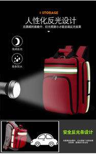 Tas perlengkapan pertolongan pertama ritsleting tugas berat tahan air dipasang di dinding untuk rumah bagasi umum medis disesuaikan untuk resusitasi - Product Image 2