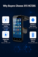 Lecteur et graveur RFID portable Android 12 Longue portée Fréquence UHF 860-960MHz