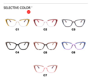 Montures optiques Tr90 métal <span class=keywords><strong>2023</strong></span> meilleur vendeur mode de lecture oeil de chat lunettes bloquant la lumière bleue - Product Image 6