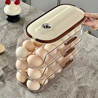 Boîte de rangement pour œufs de cuisine avec porte latérale du réfrigérateur Bac de rangement pratique