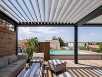 Prix d'usine Personnalisé Motorisé Bioclimatic Aluminium Pergola Persienne Toit Skypoly Aluminium Gazebo Extérieur Aluminium Nature