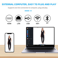 Vitrina con Pantalla LCD Transparente para Humanos Digitales con IA, Utilizada para el Salón de Exposiciones de Humanos Virtuales con Interacción por Voz en Museos