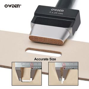 Owden ชุดเจาะรูหนังเกรด DIY ระดับมืออาชีพ4*15มม. หมัดหนังรูปสี่เหลี่ยมผืนผ้าพร้อมเครื่องมือโลหะแหลมปรับแต่งได้ - Product Image 3