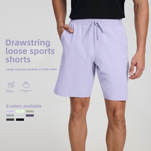 Yierlian Sports New <strong>Men's</strong> Sporty Solid Drawstring <strong>Cargo</strong> Shorts Polyester Summer Casual Fitness Running - Product Image 1