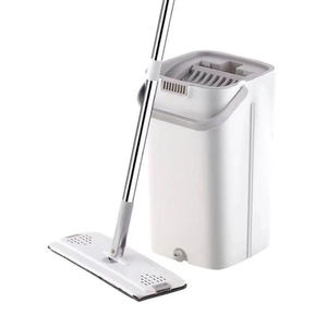 Vadrouille plate auto-séchante mains libres avec fonction Squeeze humide et sec Nettoyeur de poussière et seau-pour le <span class=keywords><strong>nettoyage</strong></span> des sols - Product Image 5