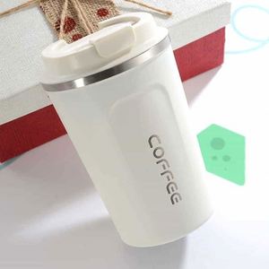 Simple 304 Stainless Steel <b>Coffee</b> Mug Portable Car Thermos Business Office Gift Dual-Drink Mug - Product Image 6