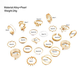 Juego de 23 Anillos de Mariposa con Circonitas Brillantes Chapados en Oro, Tendencia 2026, Joyería de Moda para Mujer, Regalo de Boda o Compromiso - Product Image 2