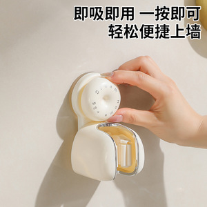 Suction Cup <b>Mop</b> Holder <b>Wall</b> Mounted Bathroom Storage Rack Round ABS Multifunction Hook Strong Adhesive No Drill Required - Product Image 4