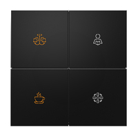 Interrupteur mural intelligent KNX pour système domotique, bouton en métal brossé, panneau 3/4, interrupteur poussoir, norme européenne 24V DC, interrupteur intelligent KNX