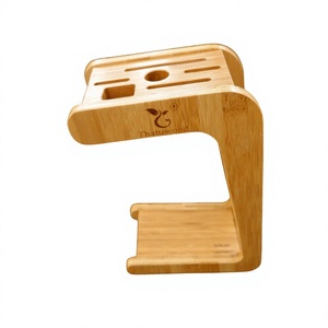 Porte-couteaux en bambou, support de rangement de cuisine écologique avec découpes pour couteaux et ustensiles, fabriqué au Vietnam - Product Image 1