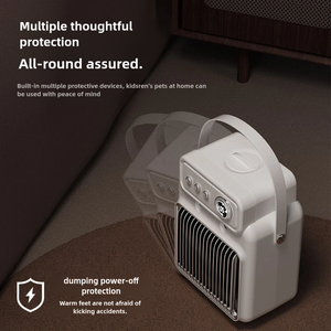 Ventilateur chauffant électrique de bureau en métal PTC 1500W avec protection contre la surchauffe, humidificateur portable 3 vitesses et télécommande - Product Image 6