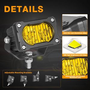 Nuevas Luces LED Cúbicas y Tipo <span class=keywords><strong>Pod</strong></span> de 40W y 3 Pulgadas, Haz de Luz Amplio, Todoterreno, Impermeables IP67, Luces Auxiliares de Conducción para Camioneta UTV - Product Image 3
