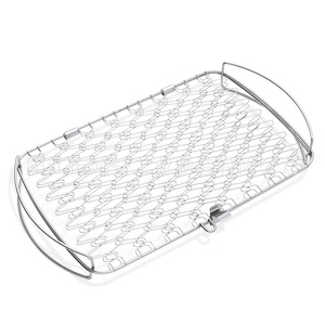 HONGXUAN Foldable Stainless Steel Grill Basket 46x30x6cm Multi Functional For Outdoor Camping <b>BBQ</b> <b>Tools</b> - Product Image 5