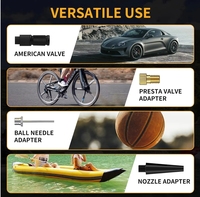 Pompe électrique portable sans fil pour gonfler les pneus de voiture (charge 1800*2mAh) équipée de la fonction Power Bank