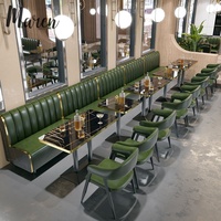 Banc de restaurant, canapé, mobilier de restauration rapide, design nordique moderne, bois massif, pour café, table et chaise
