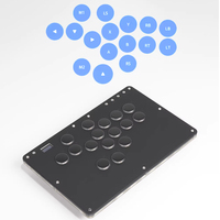 Manette Mini Portable Hitbox pour Console, Conception à Grands Boutons, Mécanique USB PC pour Jeux de Combat d'Arcade PS4 PS5, Version Anglaise