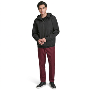 Men's High Quality Lightweight Outdoor Windbreaker Rain Jacket Hooded <b>Canvas</b> Vintage Fashionable Solid Color Durable Coating - Product Image 1