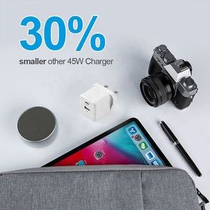 Cargador rápido Pd45w Gan tipo <span class=keywords><strong>C</strong></span> + usb, teléfono móvil <span class=keywords><strong>a</strong></span> prueba de fuego, doble puerto - Product Image 4