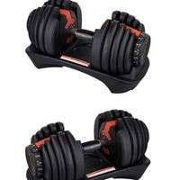 Haltères de gymnastique réglables de 24 kg, équipement de fitness chinois pour la maison avec poids en fer et en caoutchouc pour l'entraînement