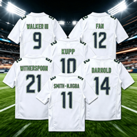 Vente en gros de maillots de haute qualité 11 # Smith-Njigba 12 # Maillot de football américain brodé personnalisé pour les fans