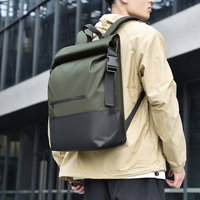 Minimalistischer Design-Rucksack Unisex Wasserdicht 16 Zoll Laptop-Tasche Roll-Top 20-35L Große Kapazität Tagesrucksack