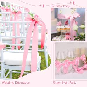 Ruban de satin double face de 4 cm x 100 yards pour fleurs - Product Image 6