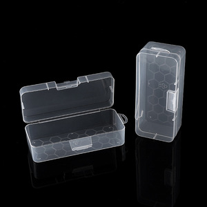 Clear Rectangle <b>Plastic</b> <b>Storage</b> Box 15.1x6.5x4.6cm With Lid For Office Organizer Parts Jewelry Hardware - Product Image 1