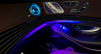 ICarsin pour Mercedes Benz Classe S W222, éclairage ambiant dynamique, style OEM, garniture noire piano, accessoires de mise à niveau de l'éclairage intérieur de la voiture