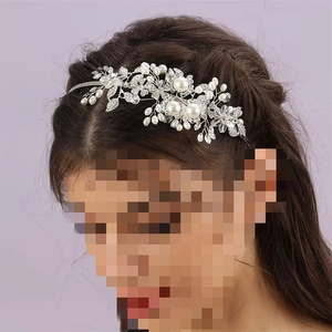 Nouveau serre-tête fait main en perles, accessoires capillaires raffinés pour l'été, ensemble de coiffure de mariée en alliage et métal pour femmes - Product Image 2