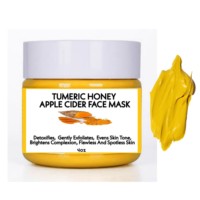 Masque facial OEM en gros au curcuma biologique et au vinaigre de cidre, marque privée, très efficace pour éclaircir le teint, masque boue anti-taches et anti-acné