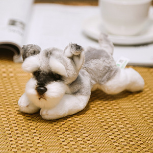 Adorable Peluche de Perro <span class=keywords><strong>Schnauzer</strong></span>, Juguete Sensorial con Peso, Animal de Peluche Súper Suave, Mascota con Logotipo Personalizado, Lindo Peluche de <span class=keywords><strong>Cachorro</strong></span>, Regalo - Product Image 3